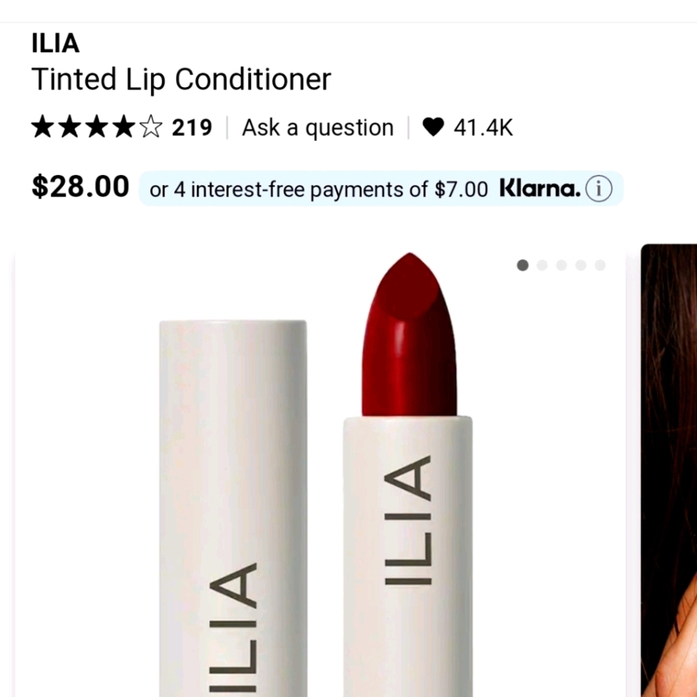 Ilia tinted lip conditioner